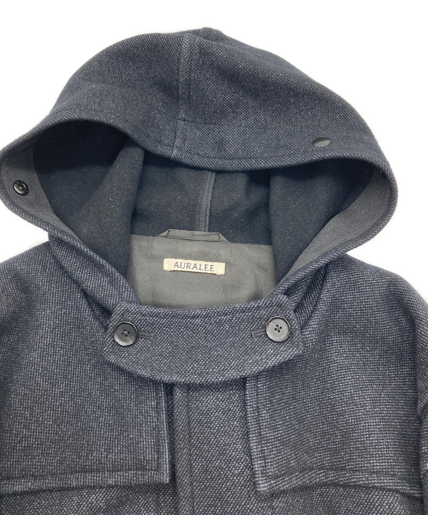 AURALEE WOOL SILK MELTON DUFFLE COAT - ダッフルコート