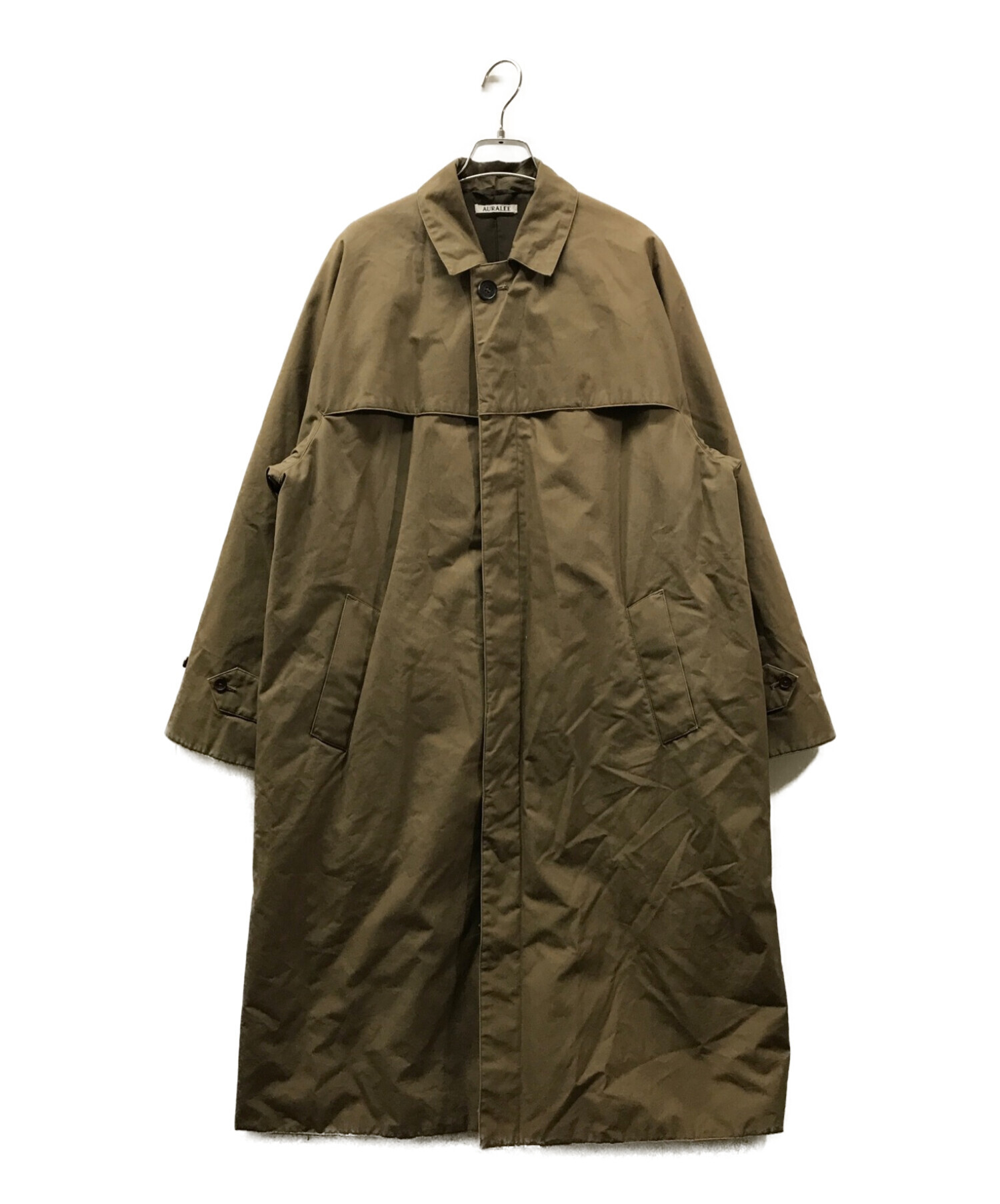 AURALEE (オーラリー) HIGH COUNT CLOTH BATTING LONG COAT/A7AC01BT ブラウン サイズ:3