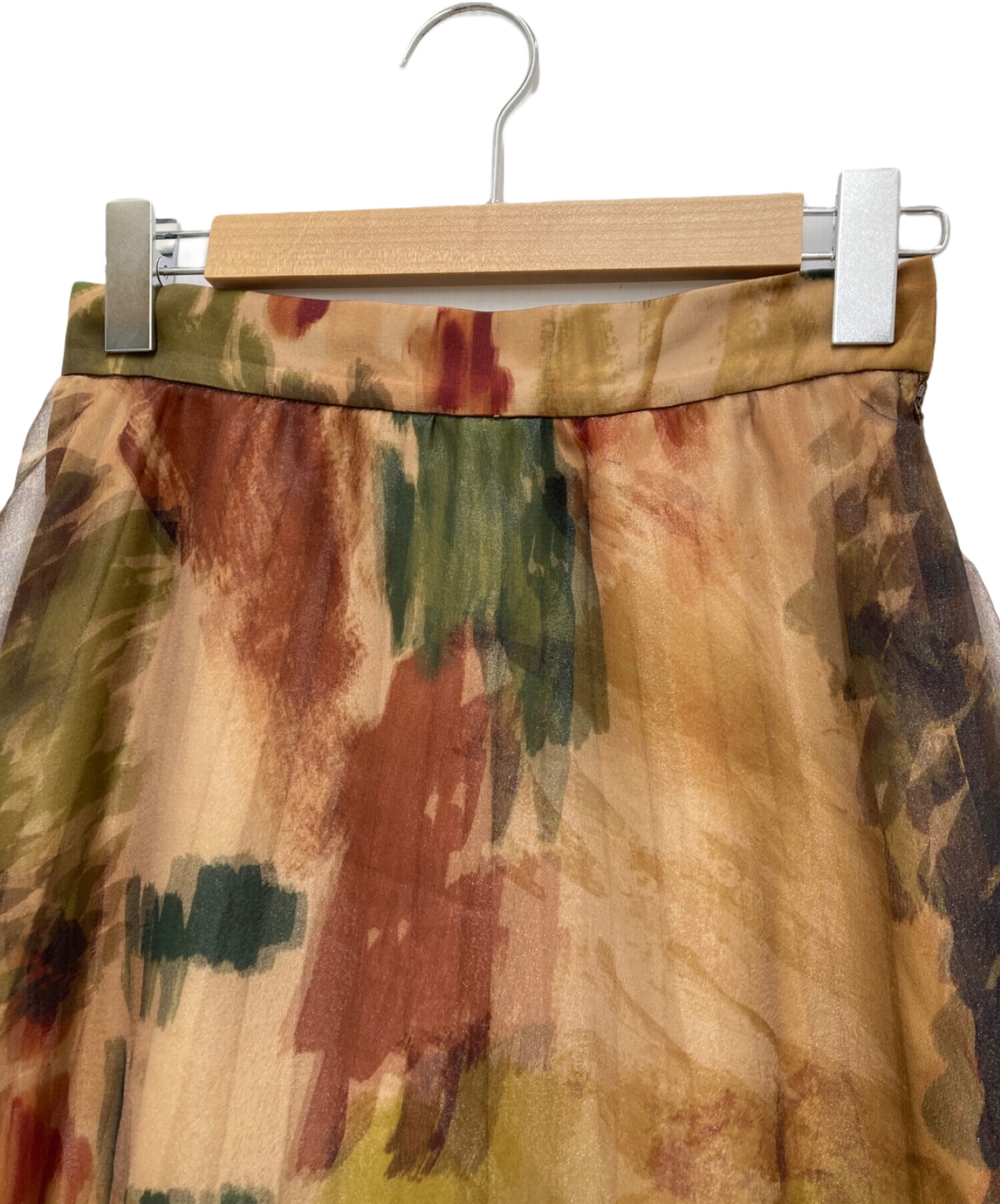 Ameri VINTAGE (アメリヴィンテージ) und willow paint pleats skirt ブラウン サイズ:M