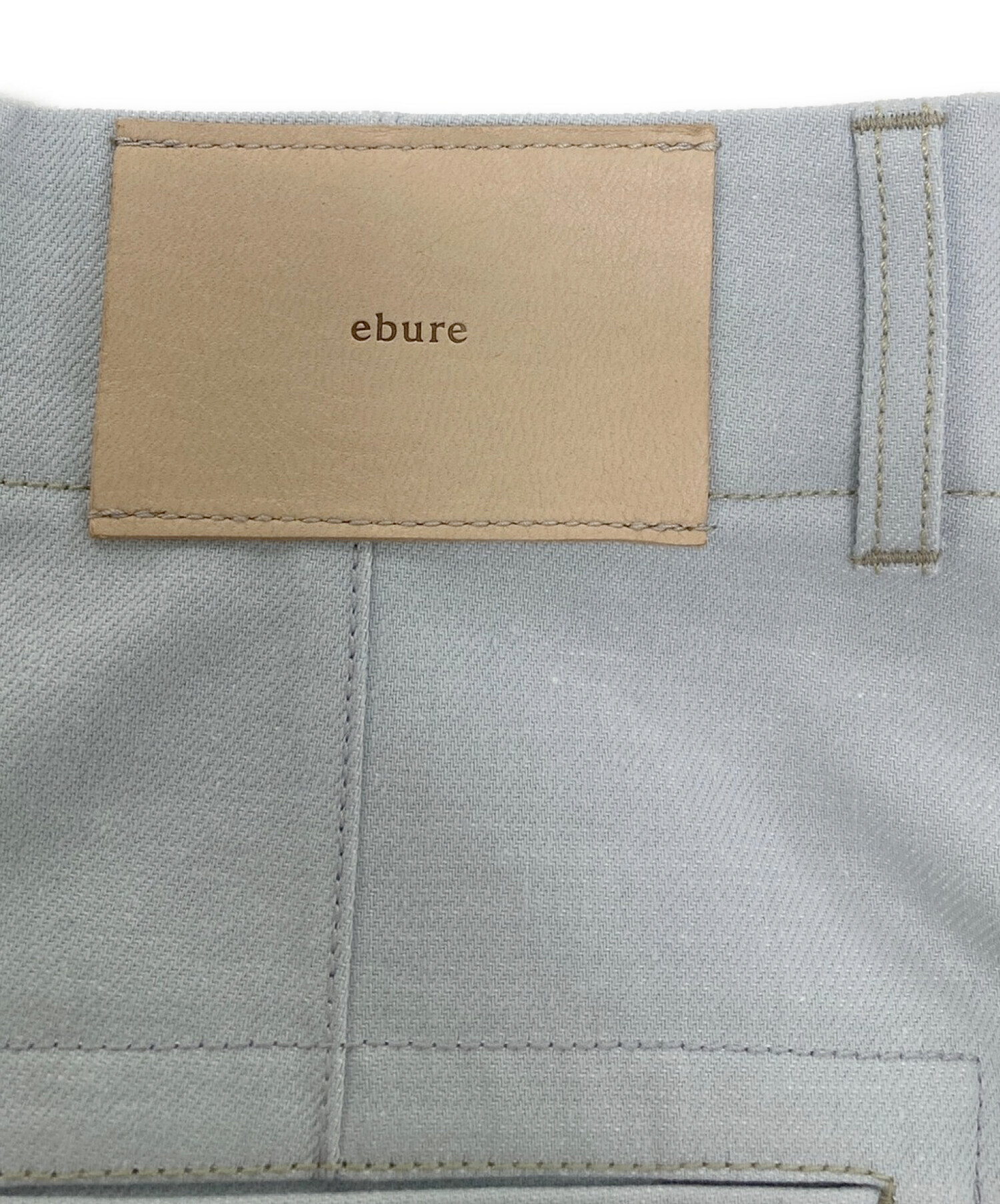 EBURE (エブール) リアクティブデニムトラペーズスカート ライトブルー サイズ:38