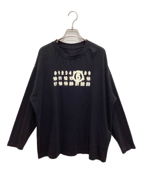 中古・古着通販】MM6 Maison Margiela (エムエムシックス メゾンマルジェラ) ロゴロングスリーブTシャツ ブラック サイズ:M 未使用品｜ブランド・古着通販  トレファク公式【TREFAC FASHION】スマホサイト