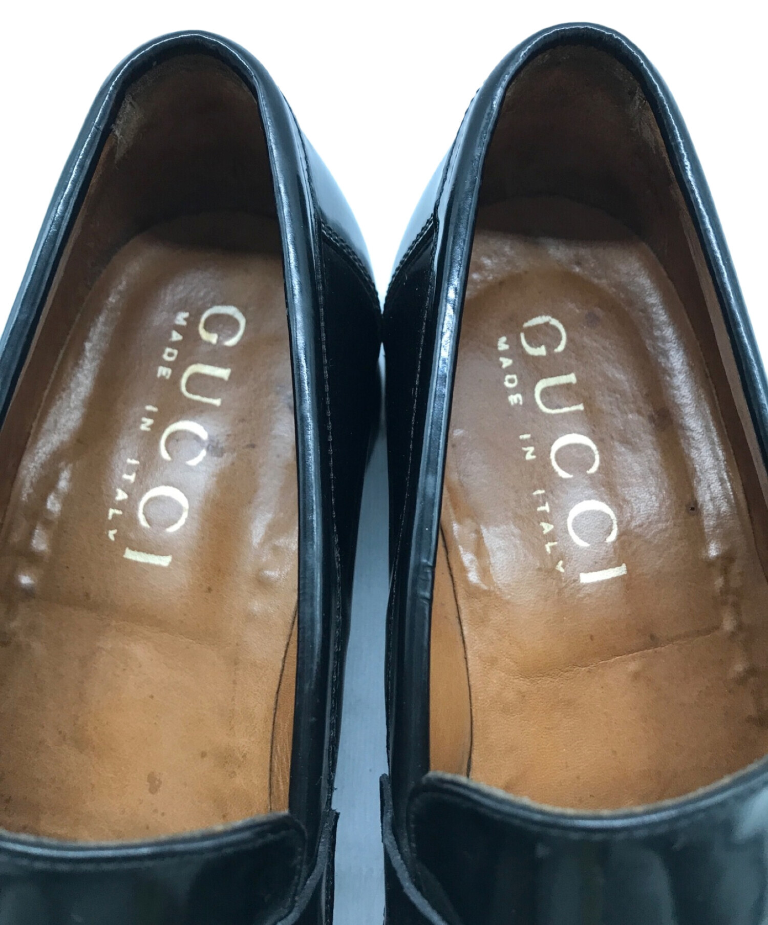 中古・古着通販】GUCCI (グッチ) ホースビットローファー ブラック