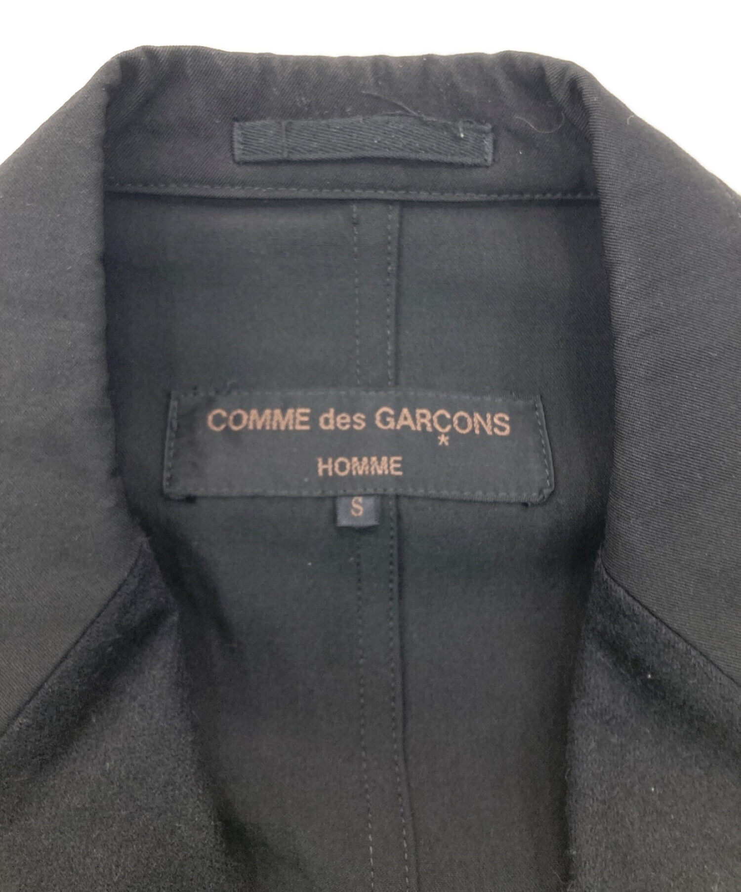 COMME des GARCONS HOMME (コムデギャルソン オム) テーラードジャケット ブラック サイズ:S
