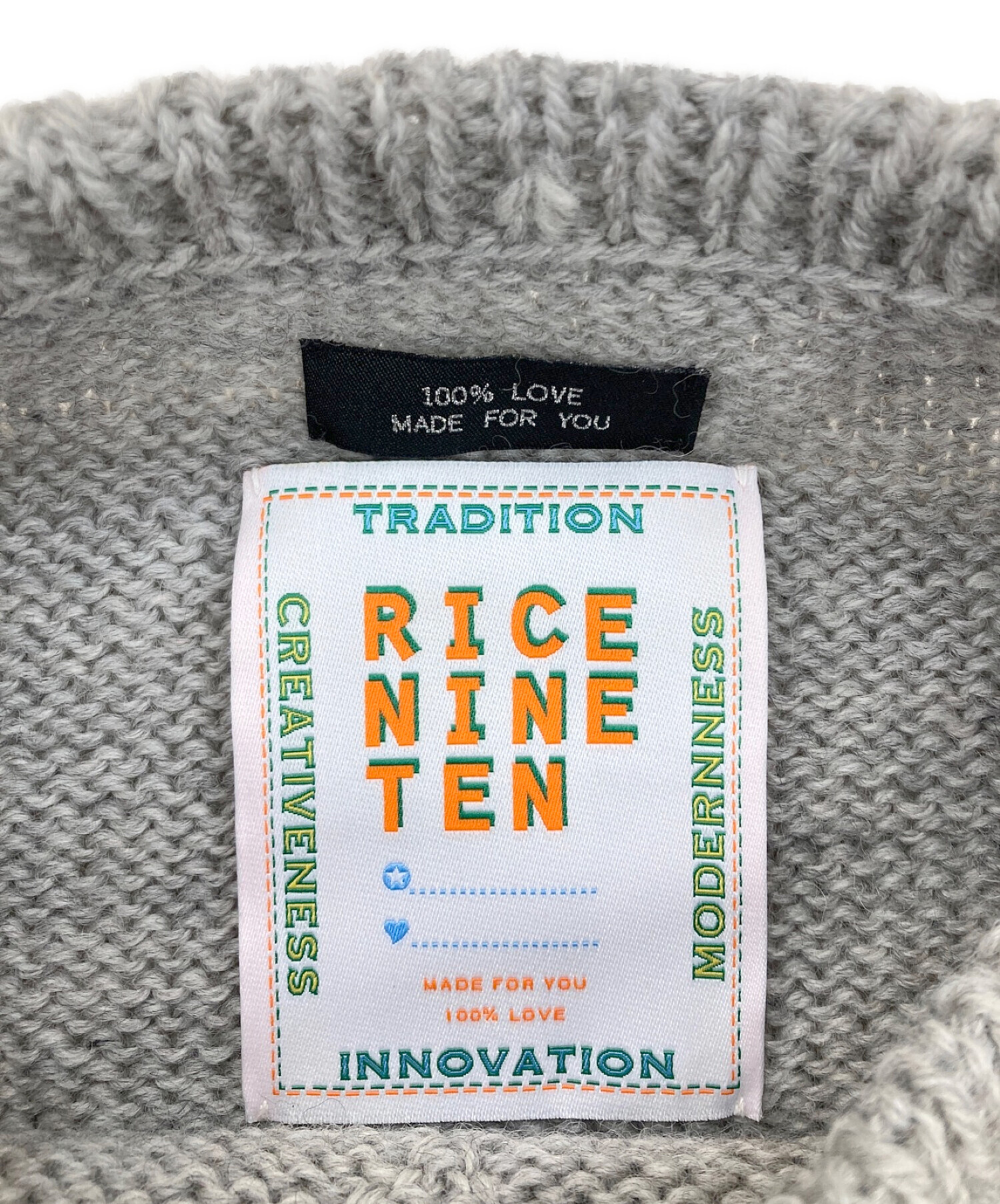 中古・古着通販】RICE NINE TEN (ライスナインテン) Hand Knit College