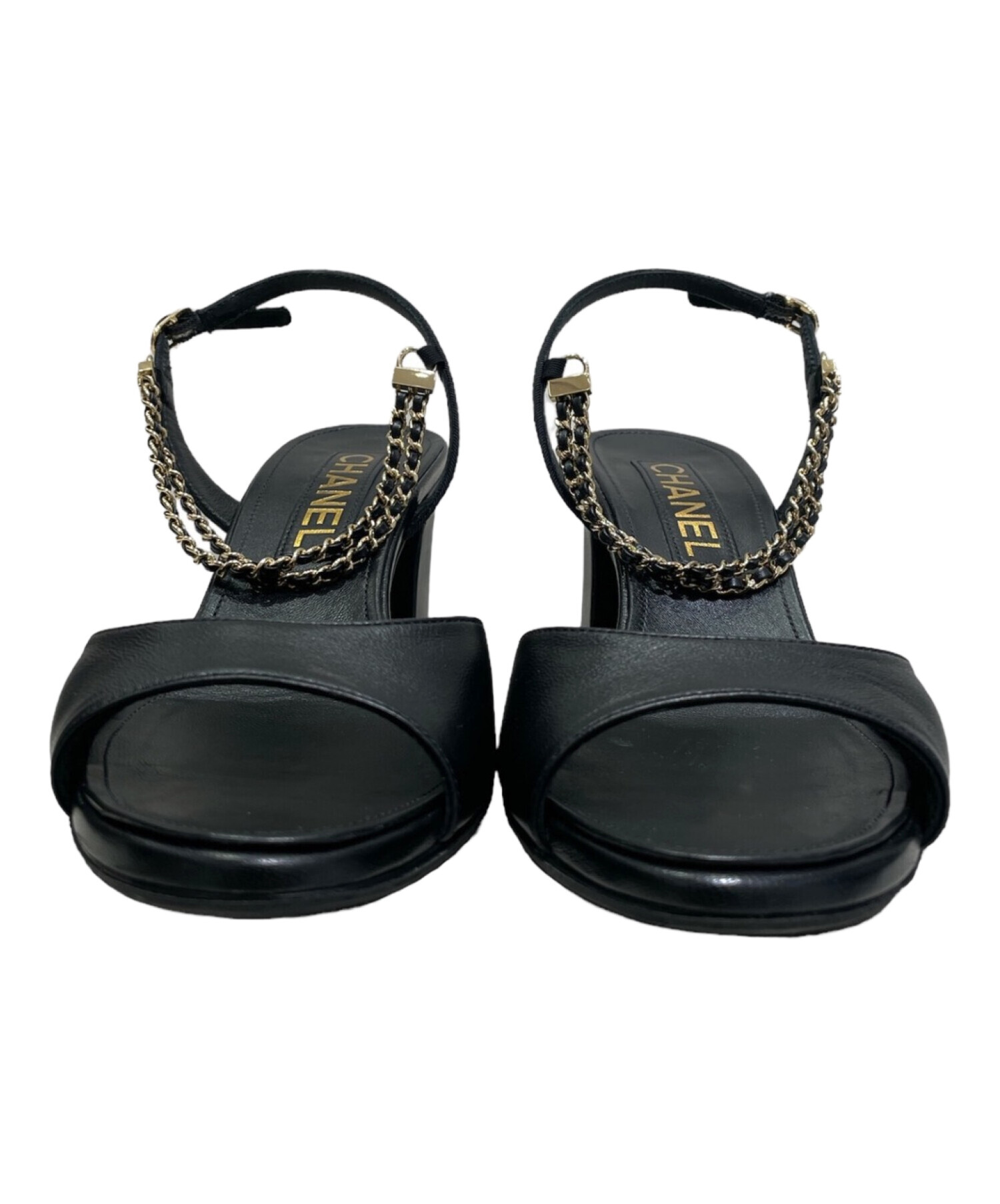 【得価お買い得】CHANEL サンダル　ココマーク　ブラック　24.0　新品未使用 靴
