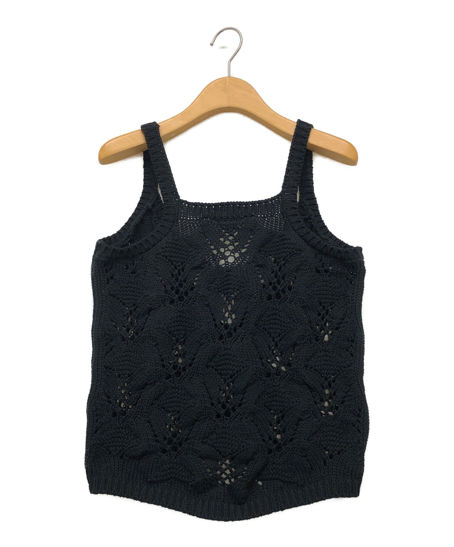 6(ROKU)＞LILY YARN SUKASHI KNIT CAMISOLE-