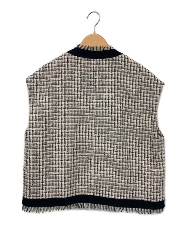 中古・古着通販】na.e (ナエ) Tweed Vest ホワイト×ブラック サイズ:-｜ブランド・古着通販 トレファク公式【TREFAC  FASHION】スマホサイト