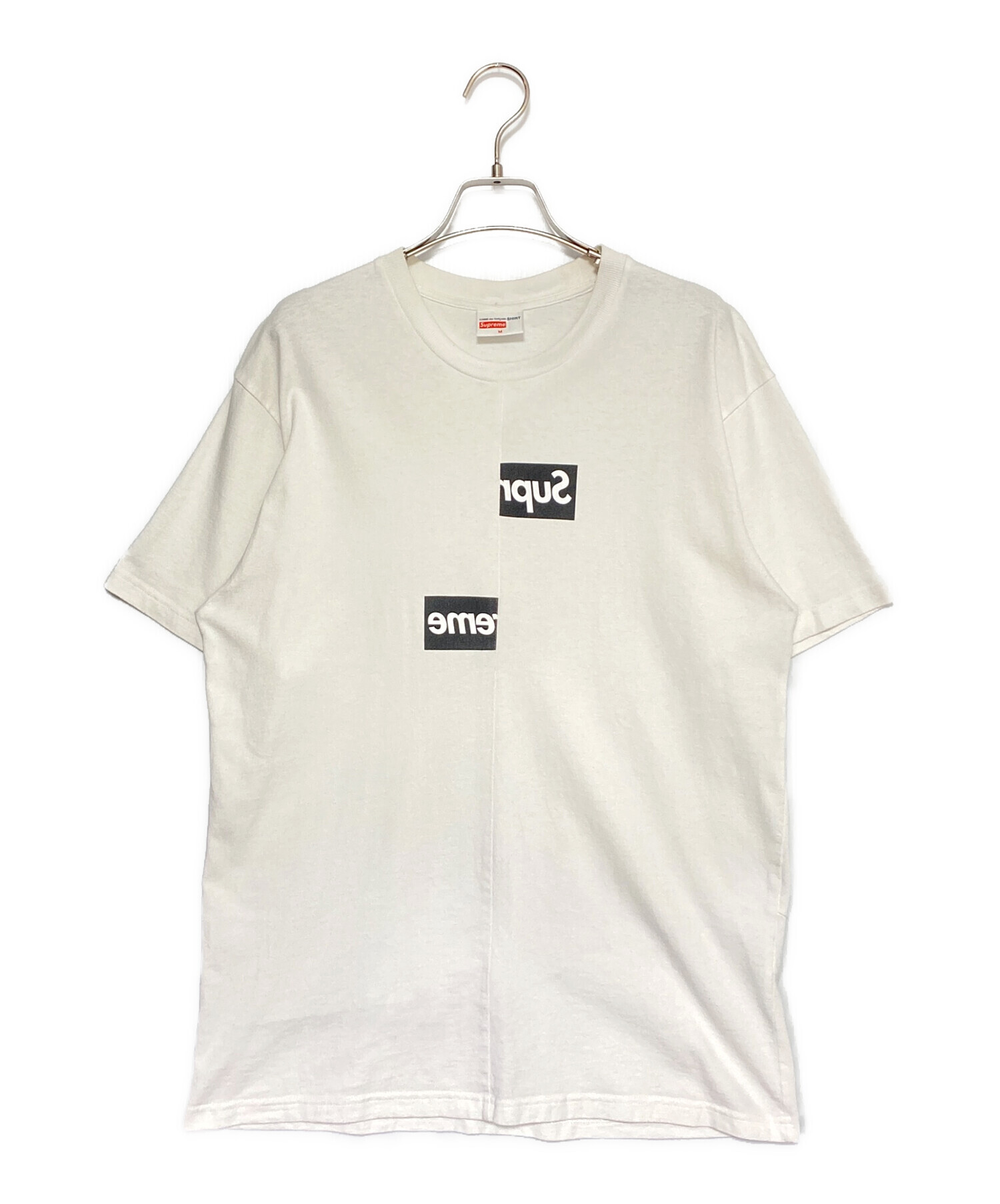 中古・古着通販】SUPREME (シュプリーム) COMME des GARCONS SHIRT (コムデギャルソンシャツ) Split Box  Logo Tee ホワイト サイズ:M｜ブランド・古着通販 トレファク公式【TREFAC FASHION】スマホサイト