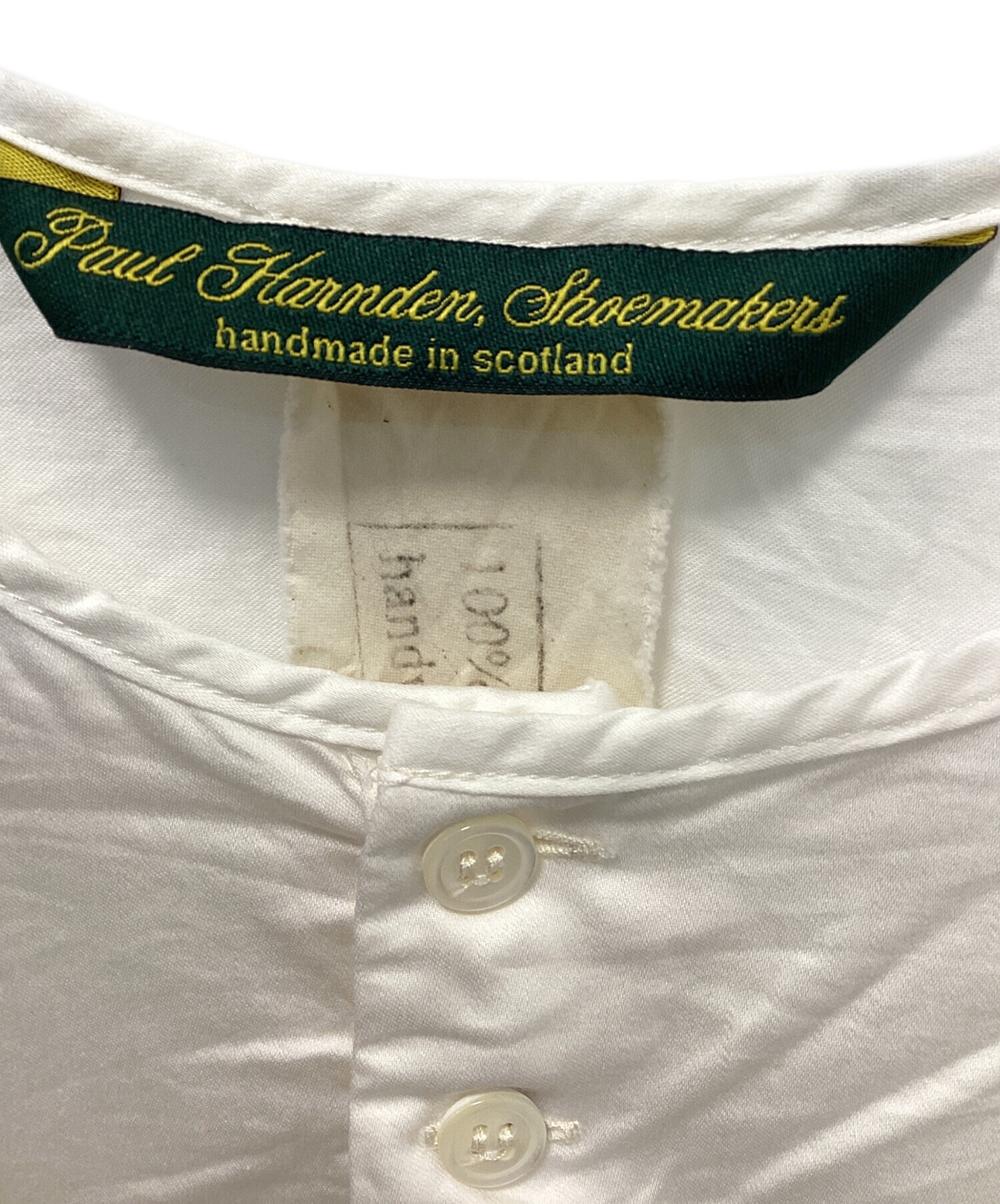 中古・古着通販】paul harnden shoemakers (ポール ハーデン シューメーカーズ) グランパシャツ ホワイト サイズ:S｜ブランド・古着通販  トレファク公式【TREFAC FASHION】スマホサイト