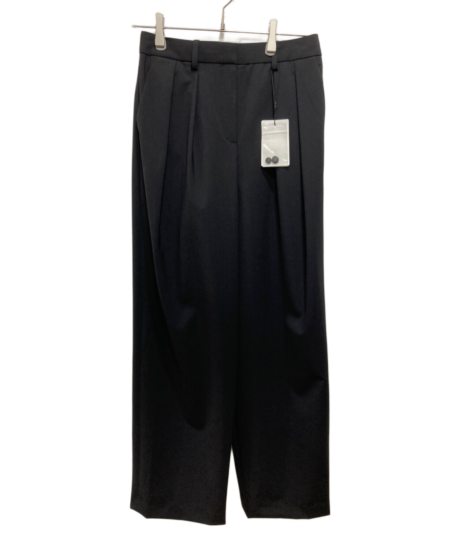 theory (セオリー) Tailor DBL Pleat Pant GH／ワイドパンツ ブラック 未使用品