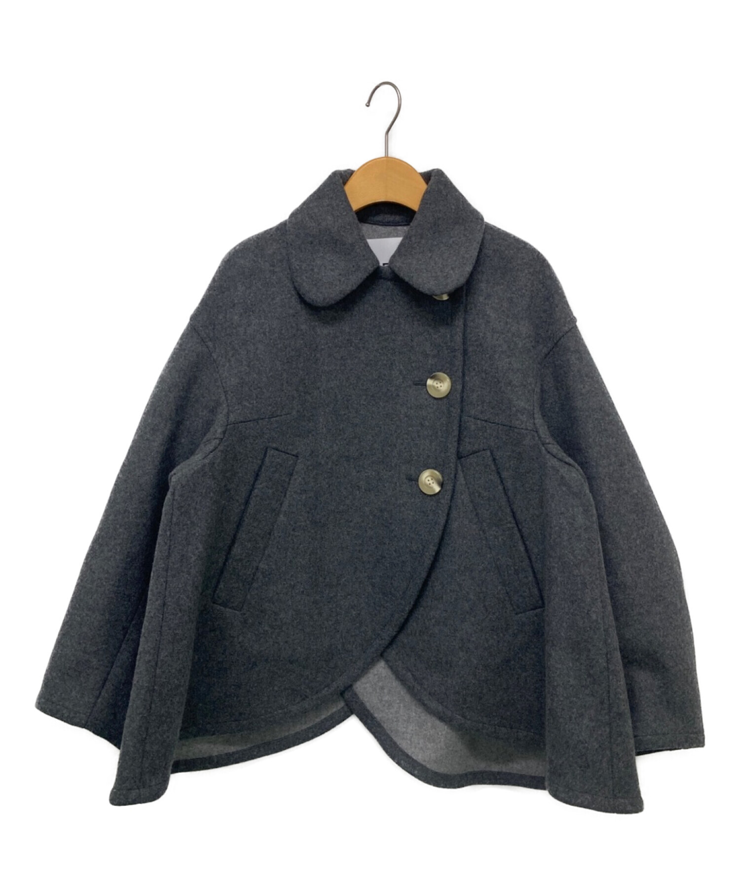 エンフォルド ROUND HEM COAT 38 ダークネイビー-