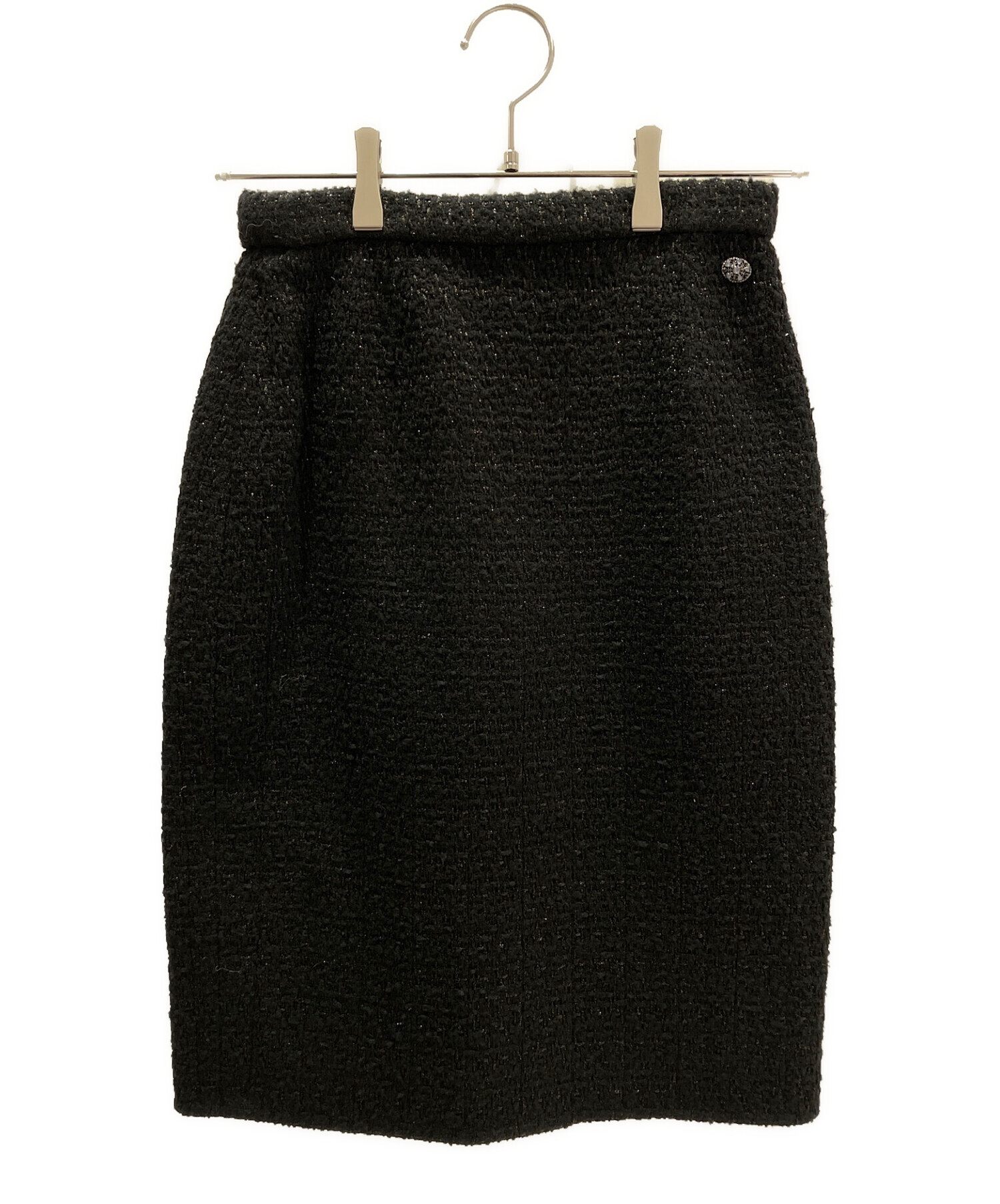 CHANEL (シャネル) ツイードスカート ブラック サイズ:34