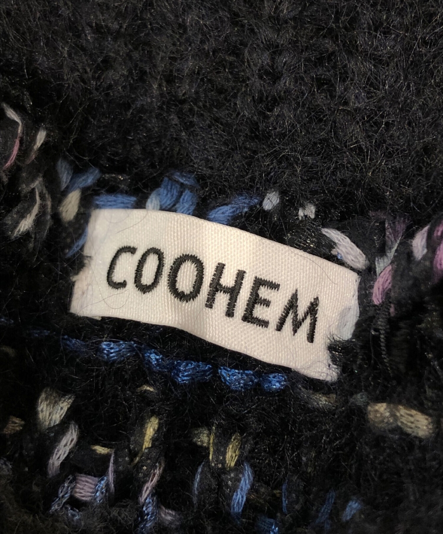 Coohem (コーヘン) MOHAIR NORDIC KNIT P/O ブラック サイズ:M