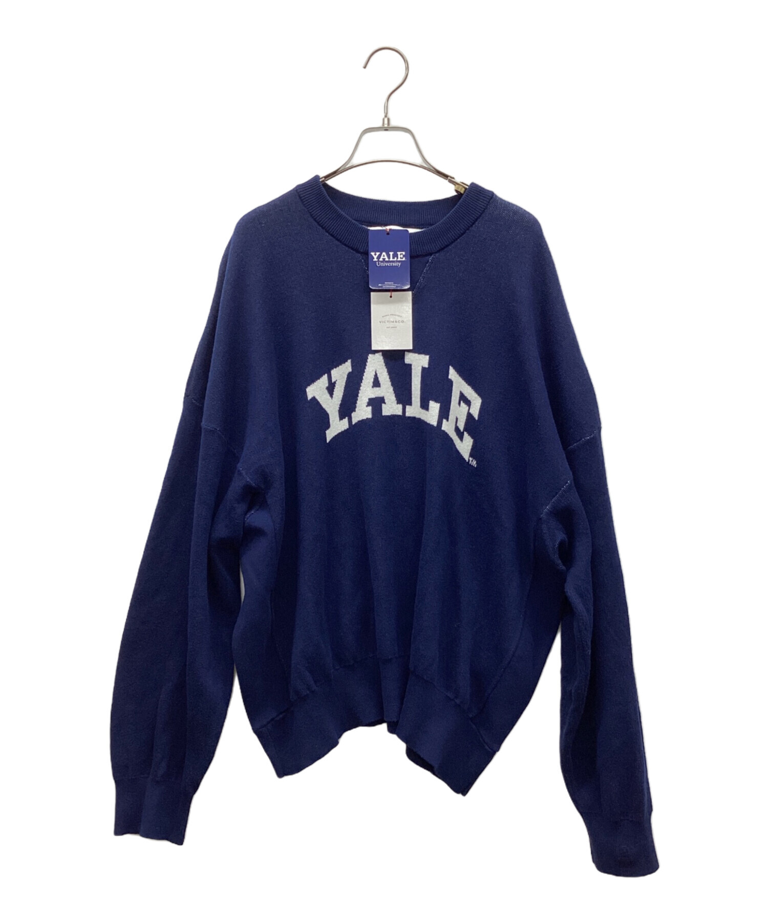 中古・古着通販】VICTIM (ヴィクティム) VINTAGE KNIT [YALE] ネイビー サイズ:L｜ブランド・古着通販  トレファク公式【TREFAC FASHION】スマホサイト