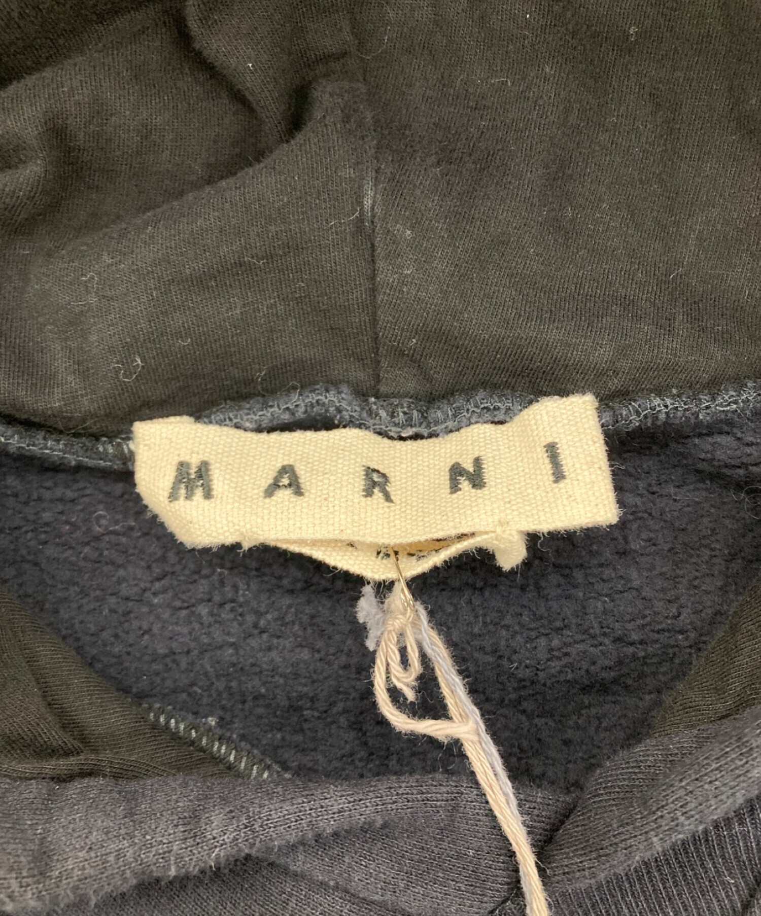 MARNI (マルニ) チェック切替プルオーバーパーカー ネイビー サイズ:46