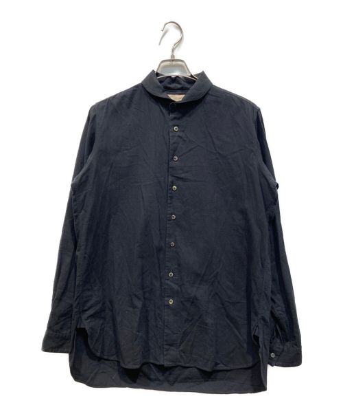 中古・古着通販】SUZUKI TAKAYUKI (スズキタカユキ) one-piece shawl-collar shirt ブラック サイズ:1｜ブランド・古着通販  トレファク公式【TREFAC FASHION】スマホサイト