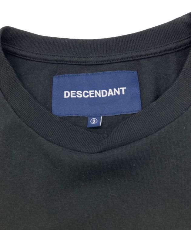 DESCENDANT (ディセンダント) Tシャツ ブラック サイズ:3