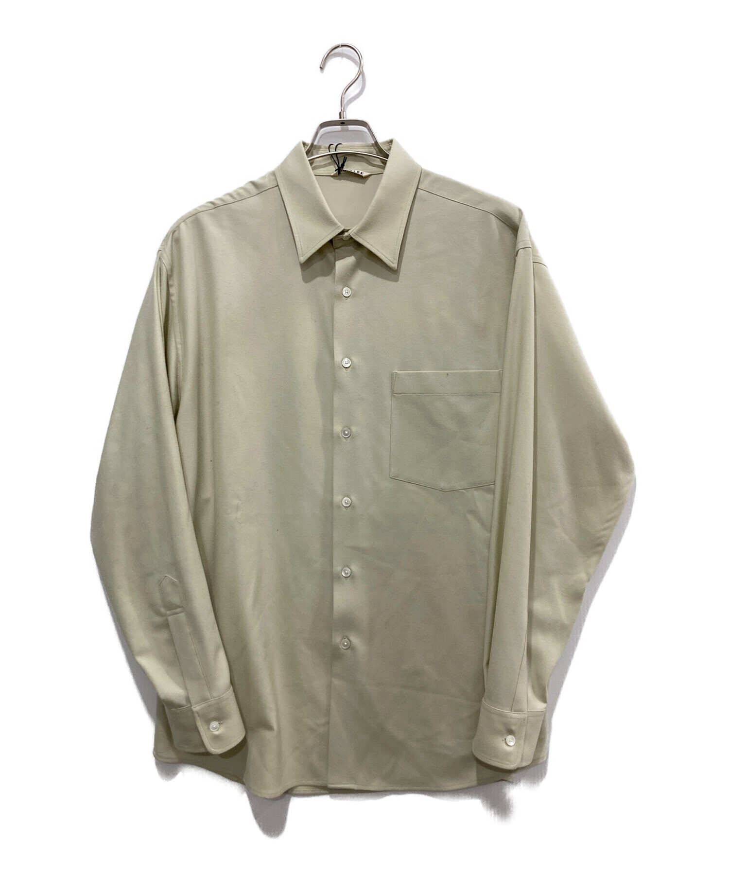 中古・古着通販】AURALEE (オーラリー) SUPER LIGHT WOOL SHIRT 黄緑