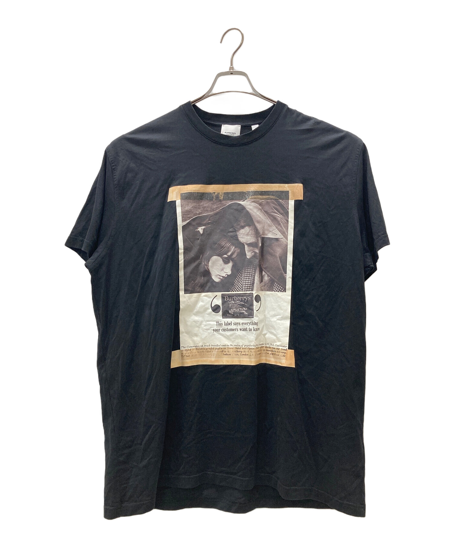 中古・古着通販】BURBERRY (バーバリー) ARCHIVE CAMPAIGN PRINT COTTON T-SHIRT ブラック サイズ:L｜ブランド・古着通販  トレファク公式【TREFAC FASHION】スマホサイト