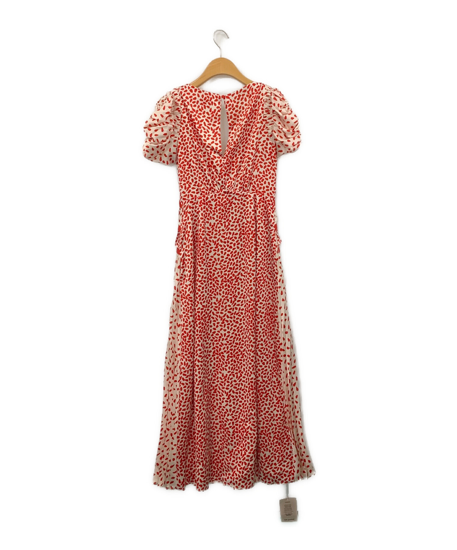 SELF PORTRAIT (セルフ ポートレイト) Dot Satin Printed Dress ベージュ サイズ:UK8 / US4