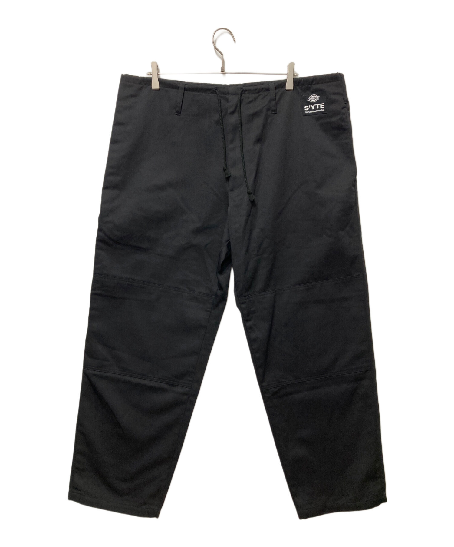 中古・古着通販】s'yte Yohji Yamamoto (サイト ヨウジヤマモト) Dickies (ディッキーズ) ダブルニーイージーパンツ  ブラック サイズ:3｜ブランド・古着通販 トレファク公式【TREFAC FASHION】スマホサイト