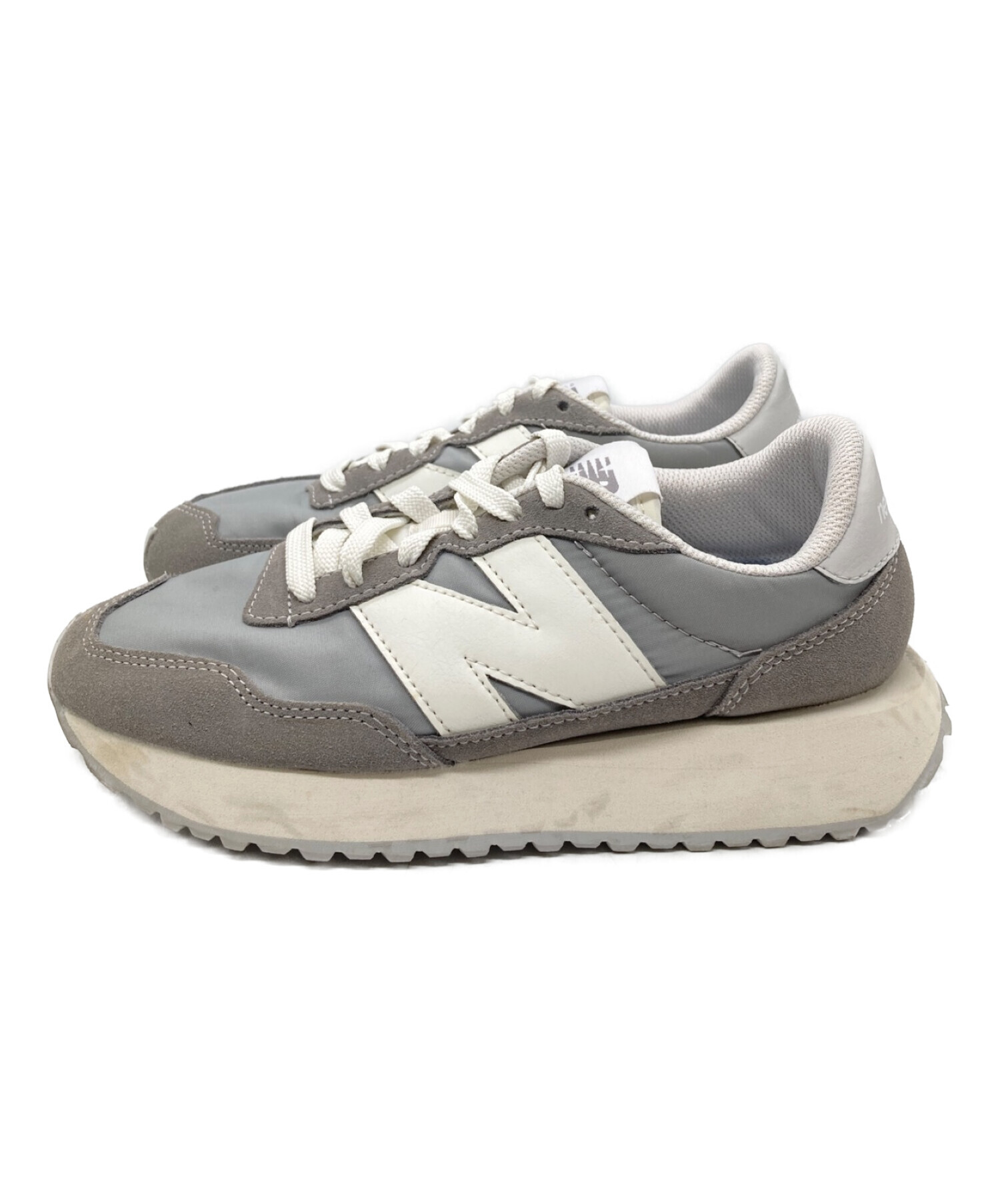 NEW BALANCE (ニューバランス) ローカットスニーカー ライトグレー サイズ:23.5cm