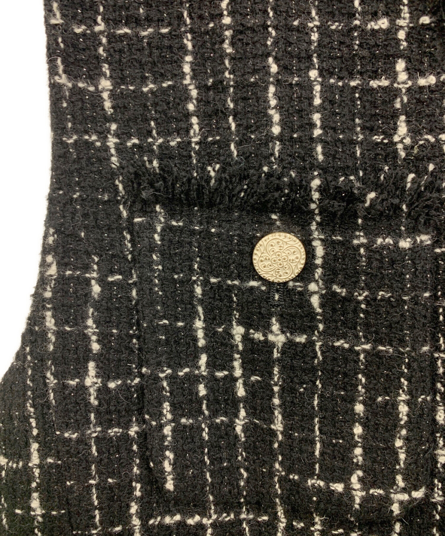 中古・古着通販】IENA (イエナ) BLACK Tweed ジレ ブラック サイズ