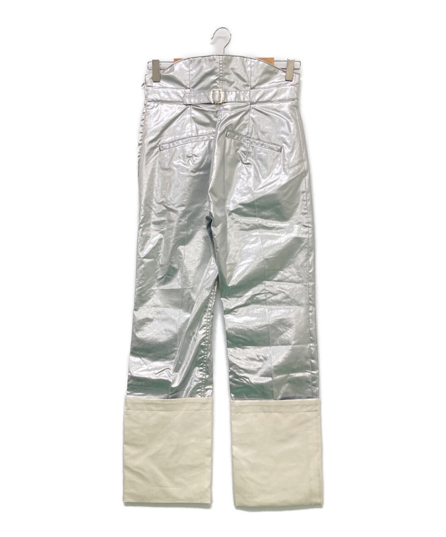 脇ファスナー開きYOHEI OHNO High Waist Metalic Pants / 36