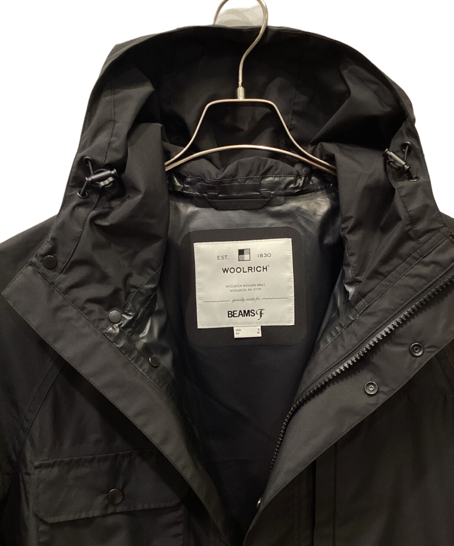 中古・古着通販】WOOLRICH (ウールリッチ) BEAMS F (ビームスエフ) 別注 2LAYER MOUNTAINPARKA ブラック  サイズ:M｜ブランド・古着通販 トレファク公式【TREFAC FASHION】スマホサイト