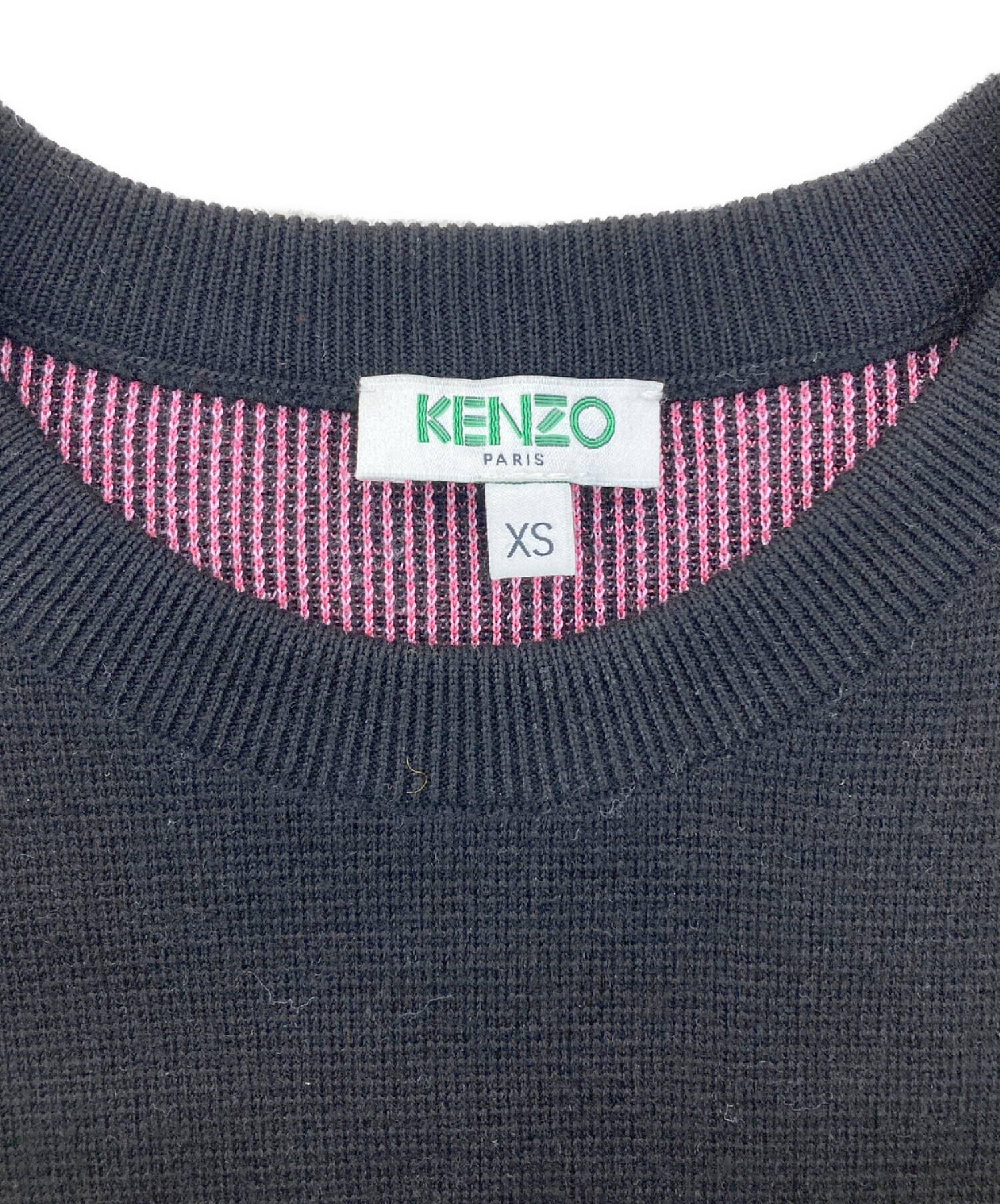 中古・古着通販】KENZO (ケンゾー) フラワー刺繍ニット ブラック
