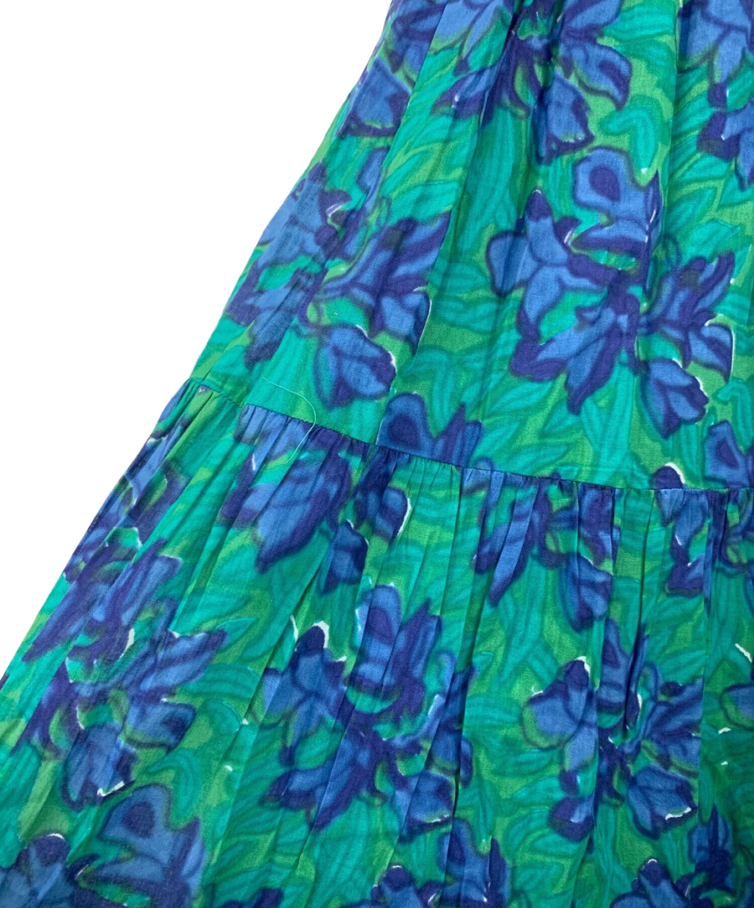 sara mallika (サラマリカ) Gauze Voile Big Flower Print Skirt グリーン サイズ:-