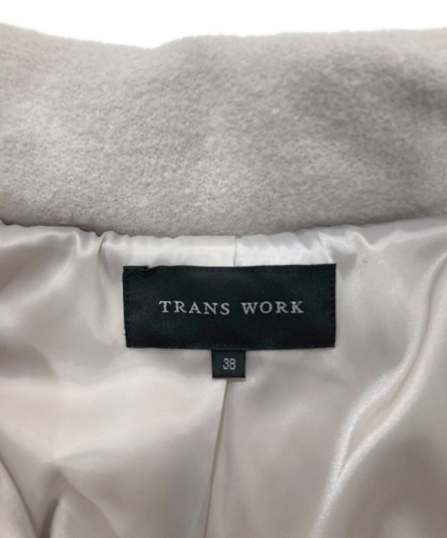 TRANS WORK (トランスワーク) ウールライクダウンコート ベージュ サイズ:38(M) 未使用品