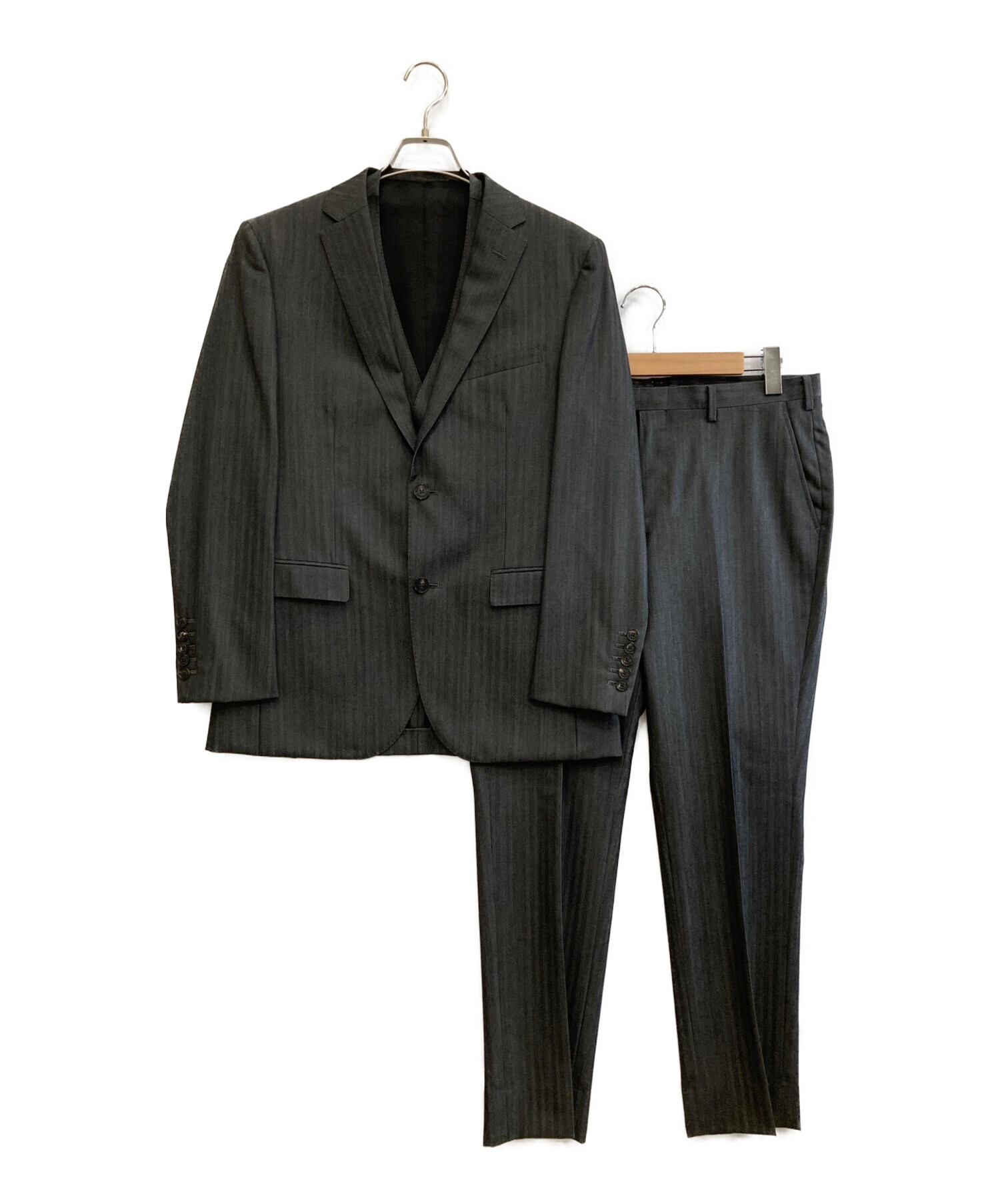 BLACK LABEL CRESTBRIDGE (ブラックレーベル クレストブリッジ) 3ピーススーツ グレー サイズ:38Ｌ