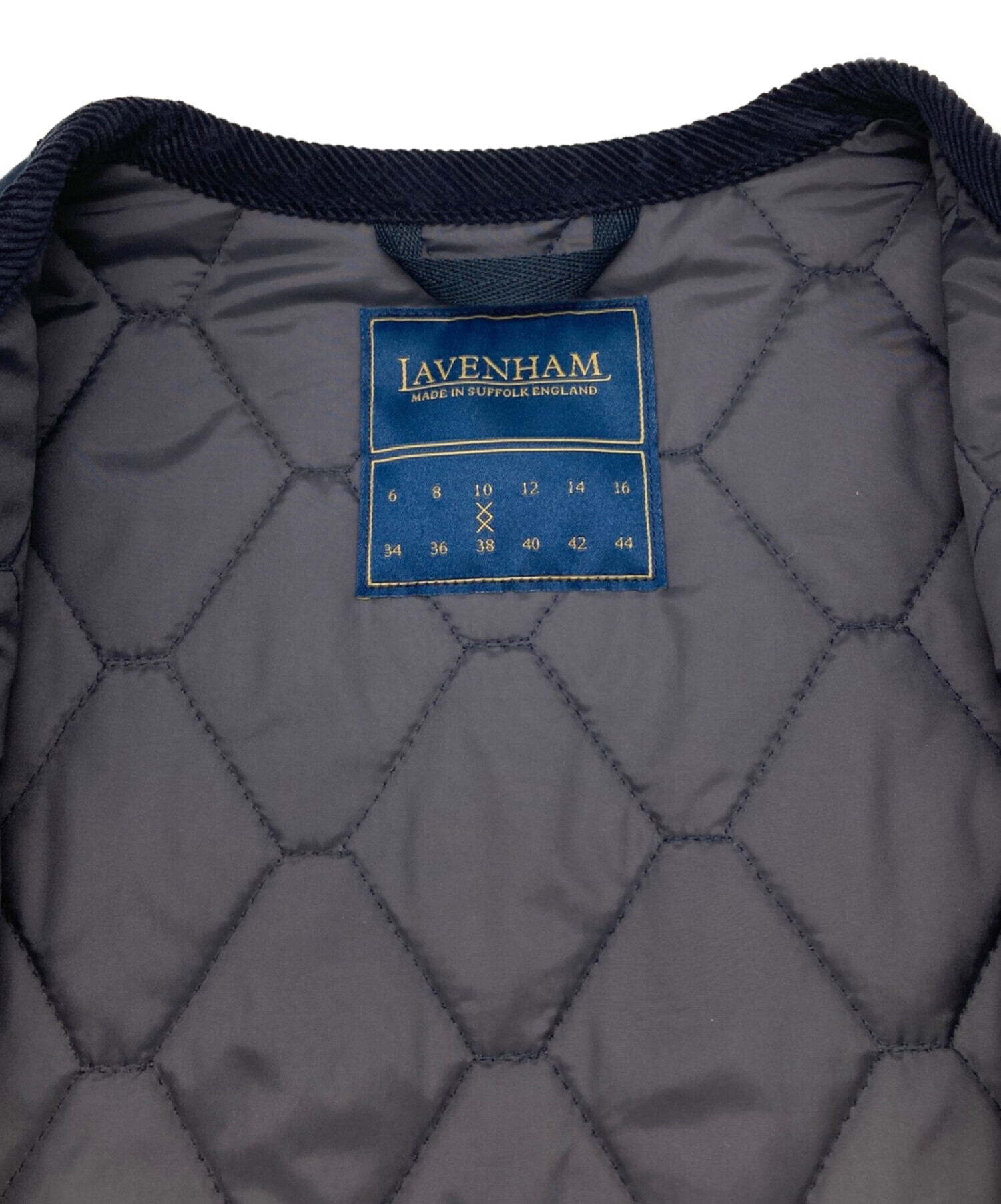 中古・古着通販】LAVENHAM (ラベンハム) キルティングベスト ネイビー 