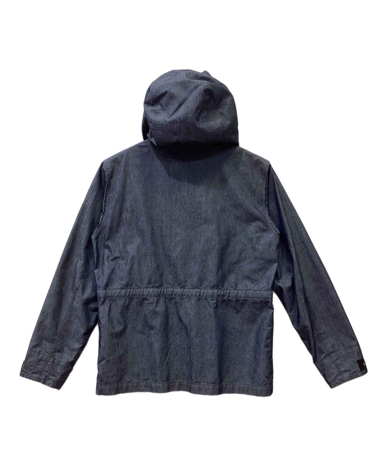 中古】ウールリッチ WOOLRICH ウールポリエステル チェック シャツジャケット ダウンジャケット すけない ネイビーxグレー【