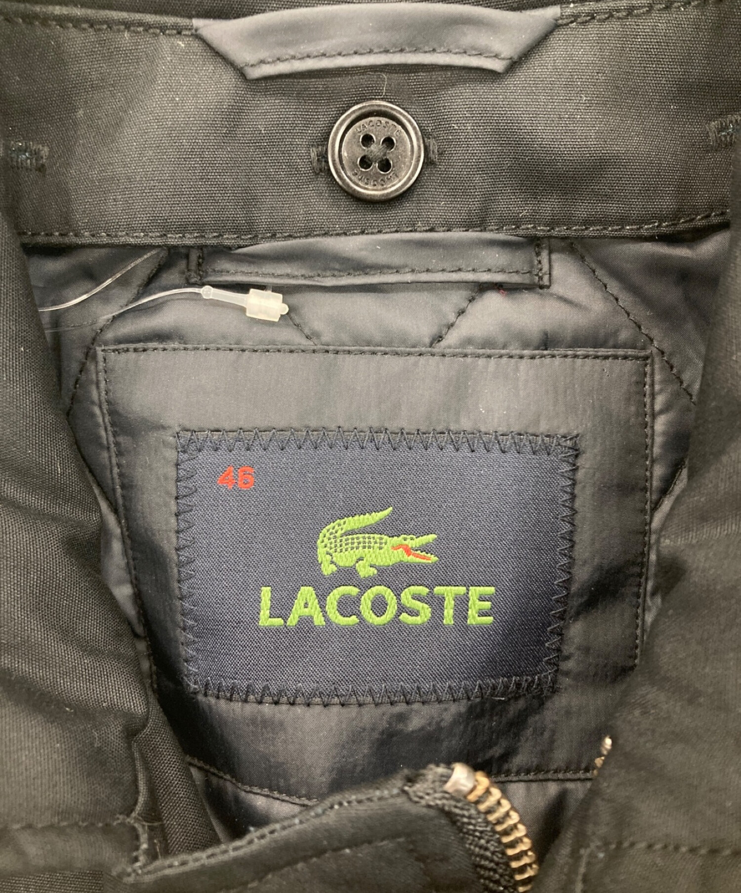 LACOSTE (ラコステ) コットンツイル中綿ブルゾン ブラック サイズ:46(M) 未使用品