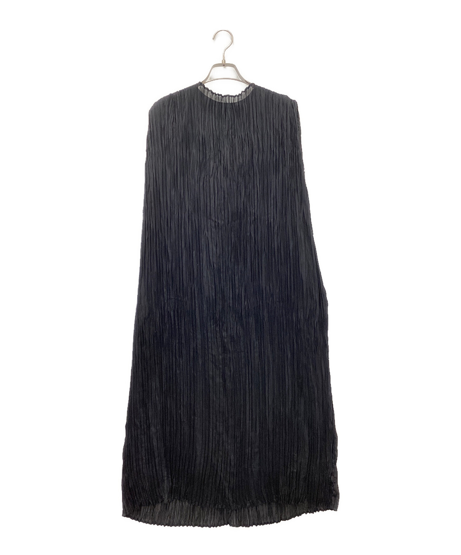 中古・古着通販】HYKE (ハイク) RANDOM PLEATED SLEEVELESS DRESS ブラック サイズ:1｜ブランド・古着通販  トレファク公式【TREFAC FASHION】スマホサイト