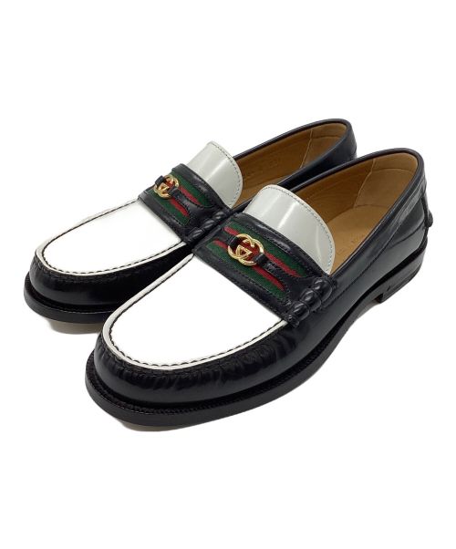 中古・古着通販】GUCCI (グッチ) インターロッキングGローファー ブラック サイズ:6｜ブランド・古着通販 トレファク公式【TREFAC  FASHION】スマホサイト