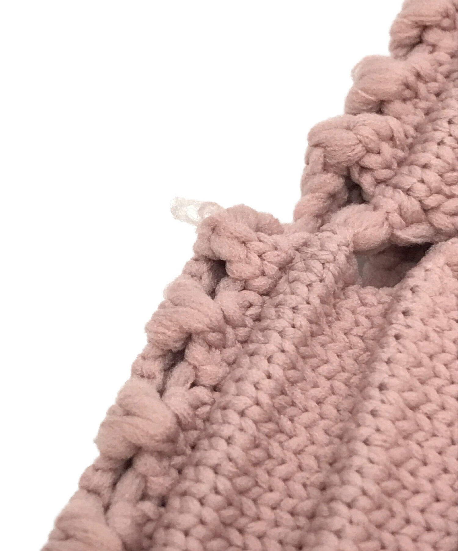 furfur (ファーファー) クロシェ風ニットスカート ピンク サイズ:F 未使用品