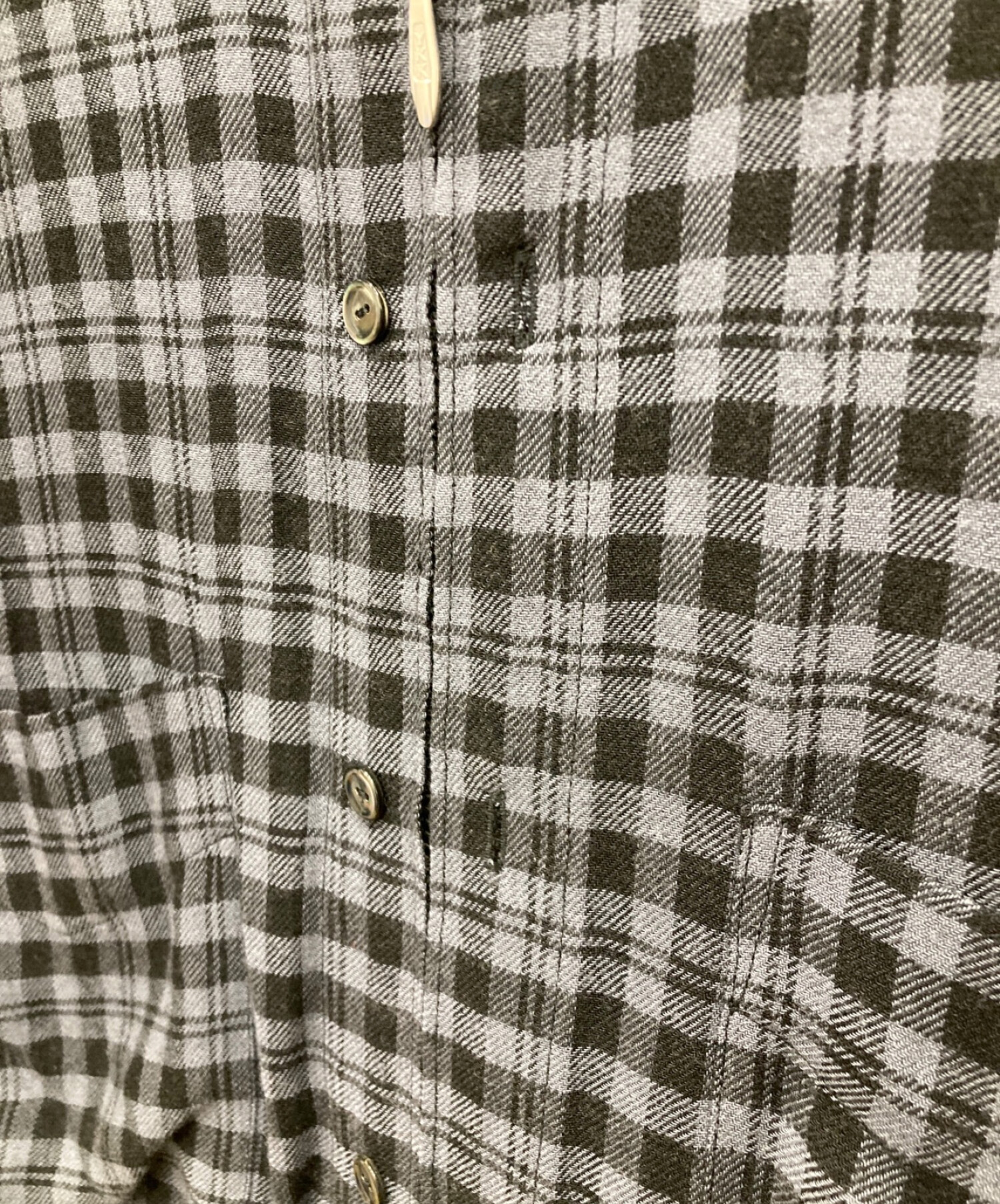 中古・古着通販】MASU (エムエーエスユー) ZIP-UP PLAID SHIRT ジップアップ プレイド シャツ MMSS-SH0223  ネイビー×ブラック サイズ:46｜ブランド・古着通販 トレファク公式【TREFAC FASHION】スマホサイト