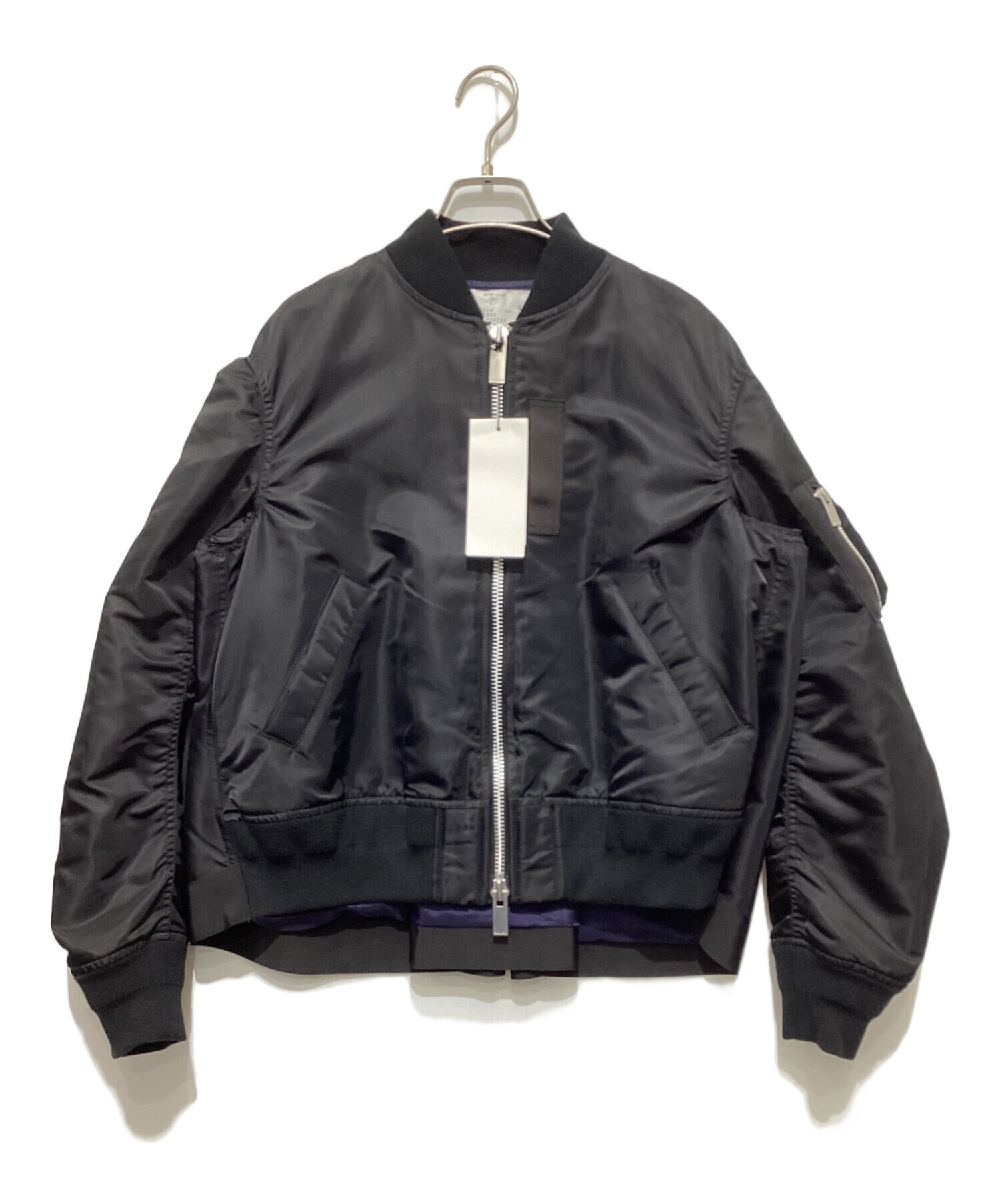 sacai (サカイ) Nylon Twill Blouson MA-1ジャケット ブラック サイズ:1