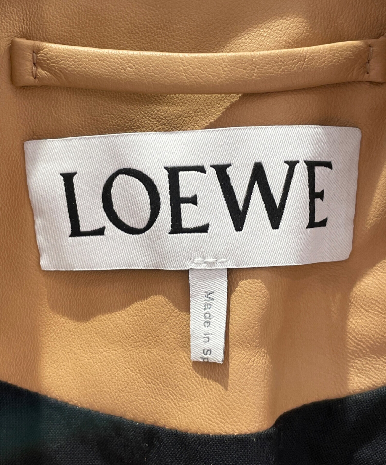 LOEWE (ロエベ) レザーボンバージャケット サイズ:36