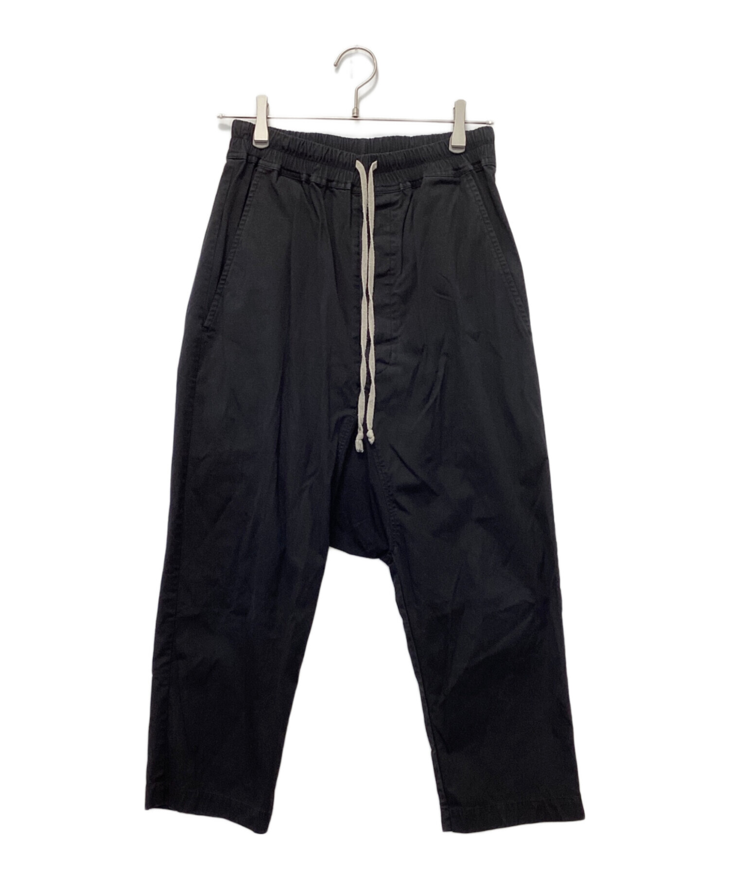 中古・古着通販】RICK OWENS (リックオウエンス) ドローストリングクロップドサルエルパンツ ブラック サイズ:46｜ブランド・古着通販  トレファク公式【TREFAC FASHION】スマホサイト