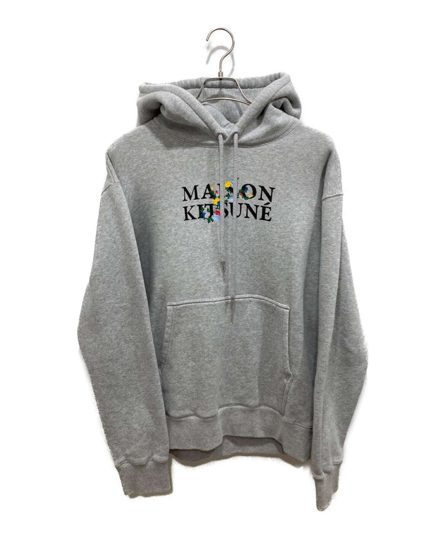 MAISON KITSUNE (メゾンキツネ) FLOWERS COMFORT HOODIE グレー サイズ:L 未使用品