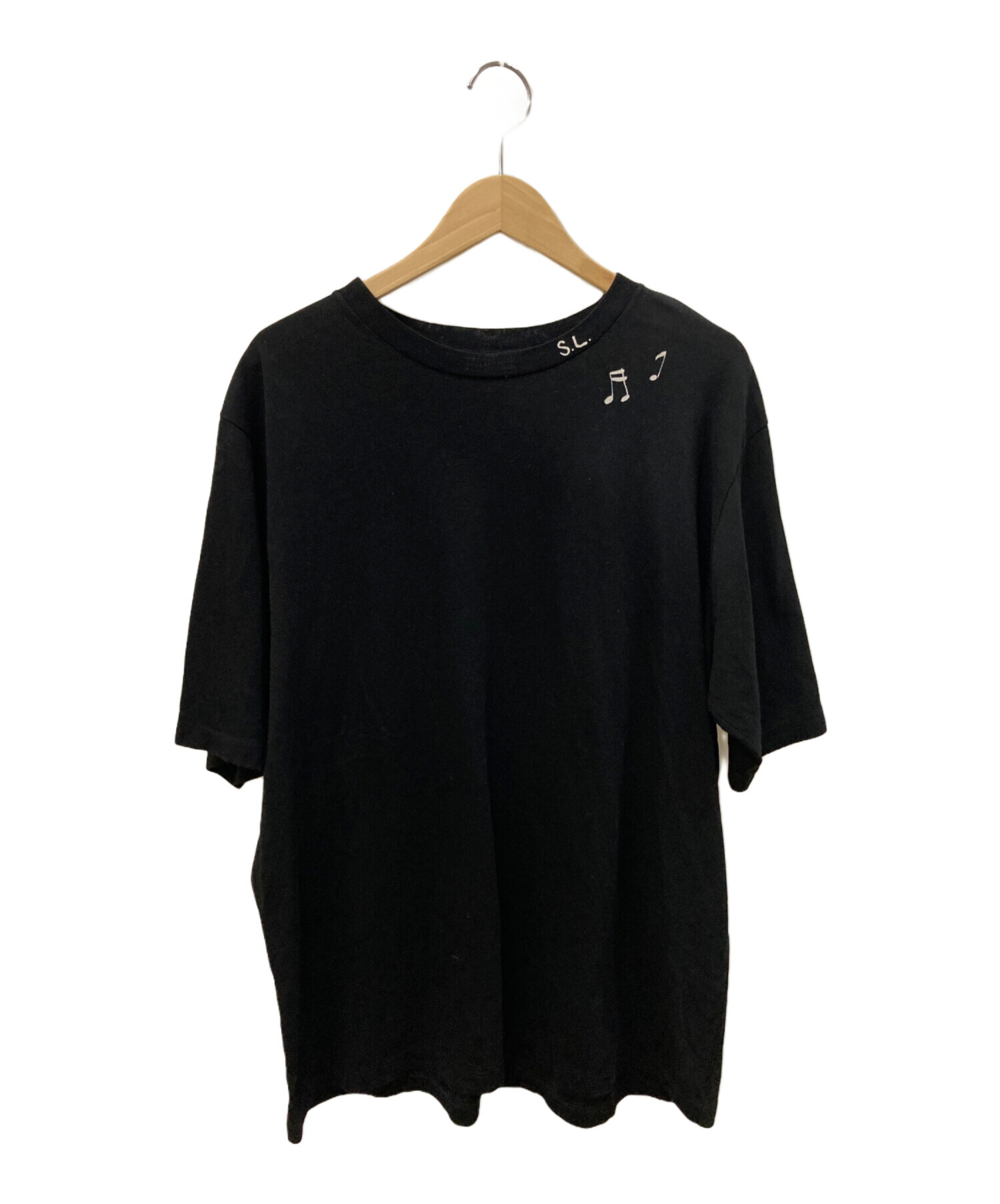 中古・古着通販】Saint Laurent Paris (サンローランパリ) 音符Tシャツ ブラック サイズ:M｜ブランド・古着通販  トレファク公式【TREFAC FASHION】スマホサイト