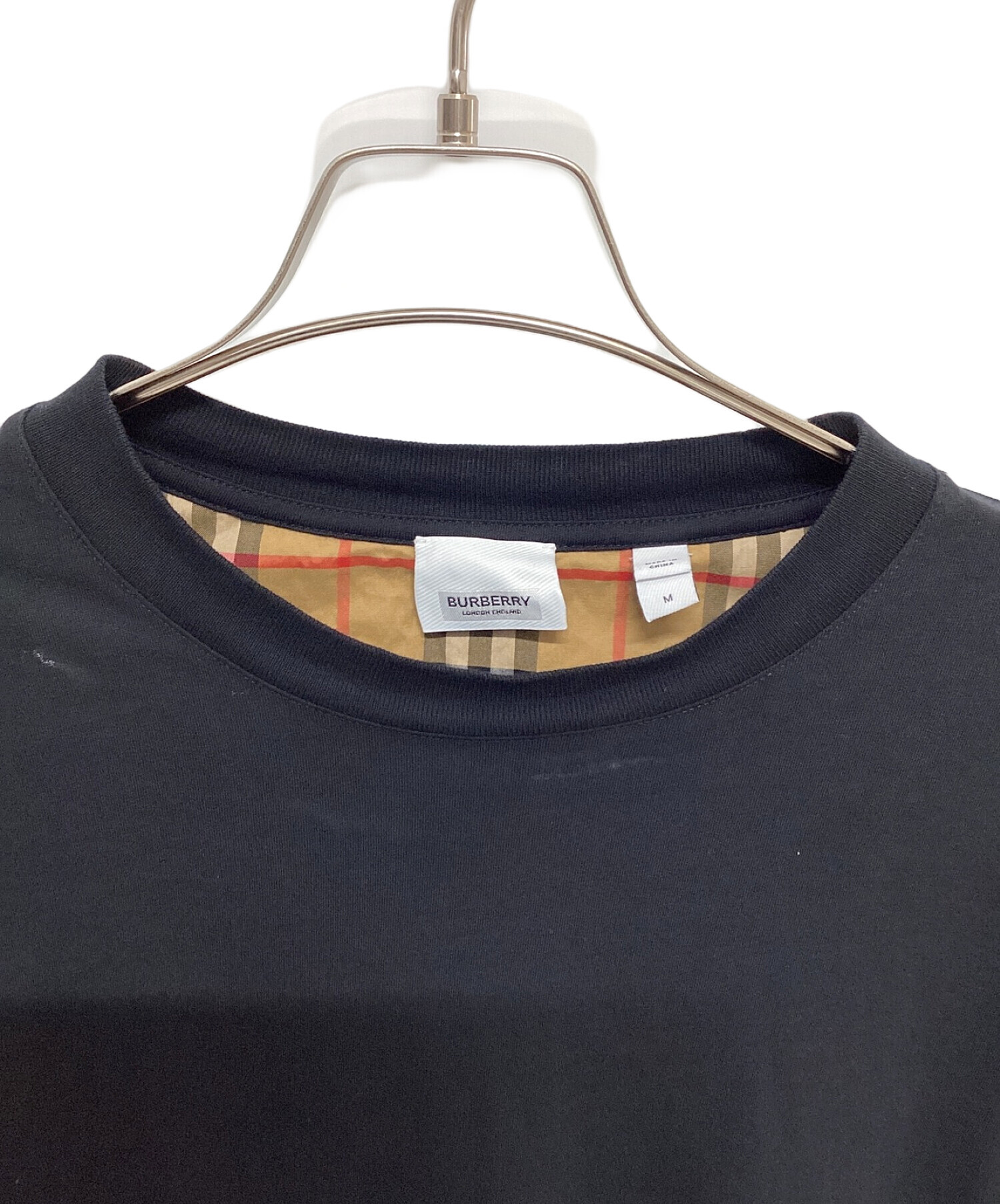 中古・古着通販】BURBERRY (バーバリー) ヴィンテージチェック 切替 Tシャツ ブラック サイズ:Ⅿ｜ブランド・古着通販  トレファク公式【TREFAC FASHION】スマホサイト