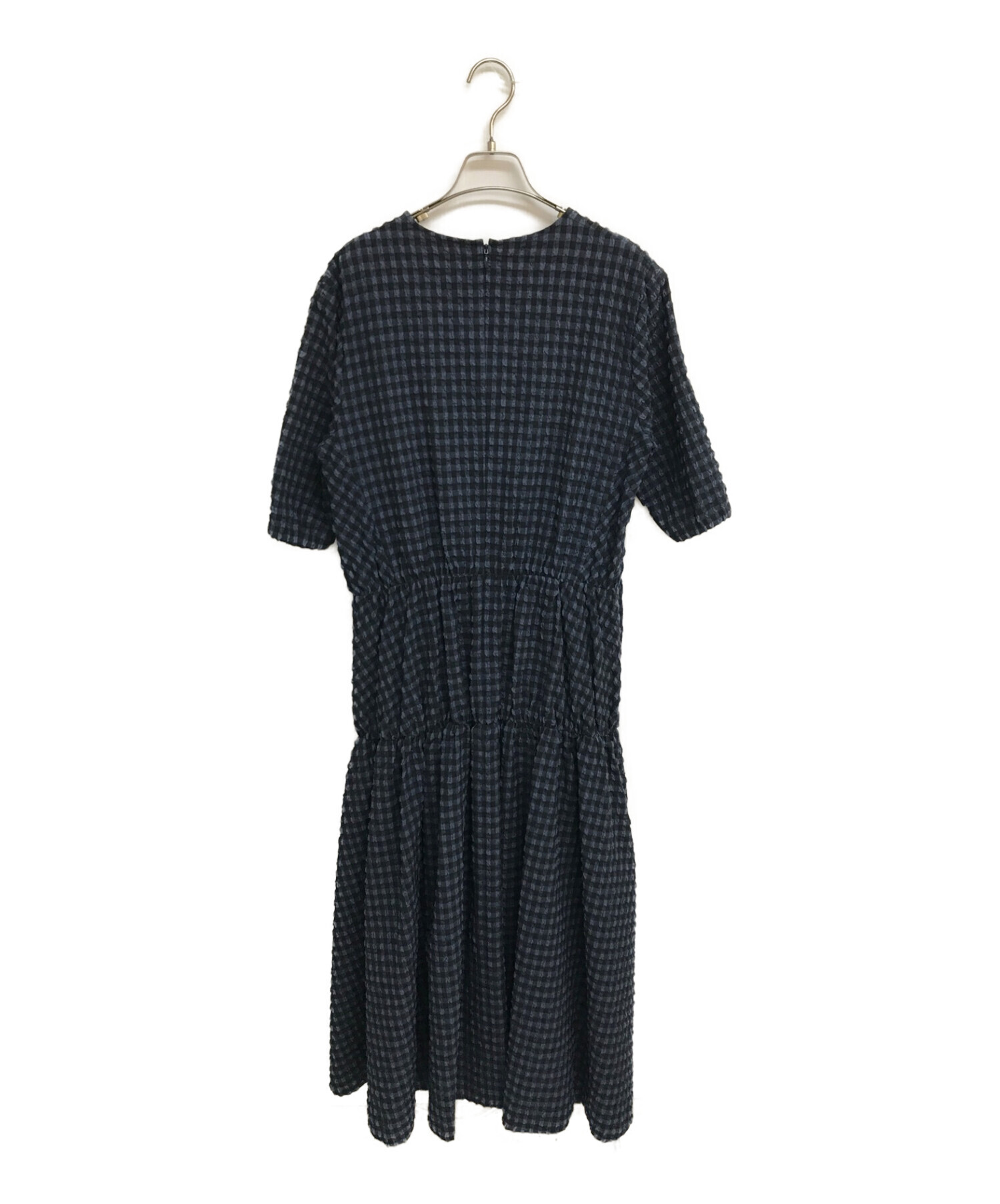 中古・古着通販】IRENE (アイレネ) Gingham Dress ネイビー サイズ:36