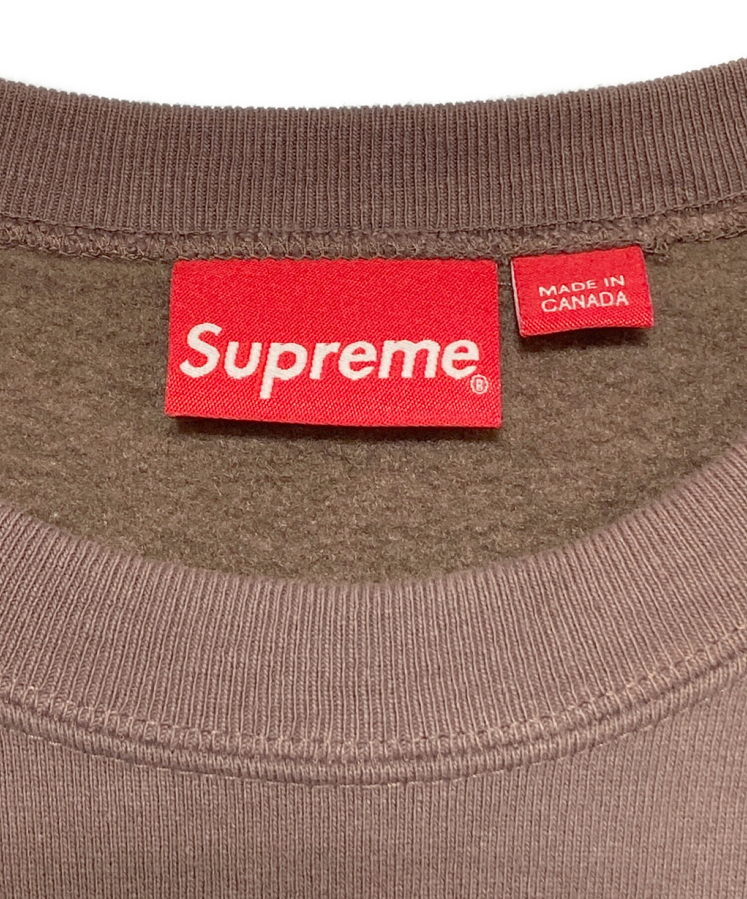 中古・古着通販】SUPREME (シュプリーム) Box Logo Crewneck ブラウン