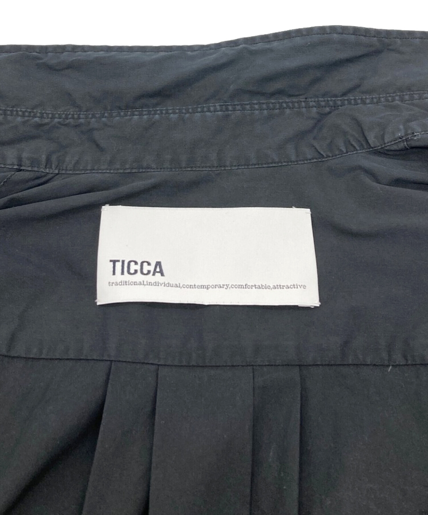 TICCA ティッカ ワンピース F 黒(ドット)なし伸縮性