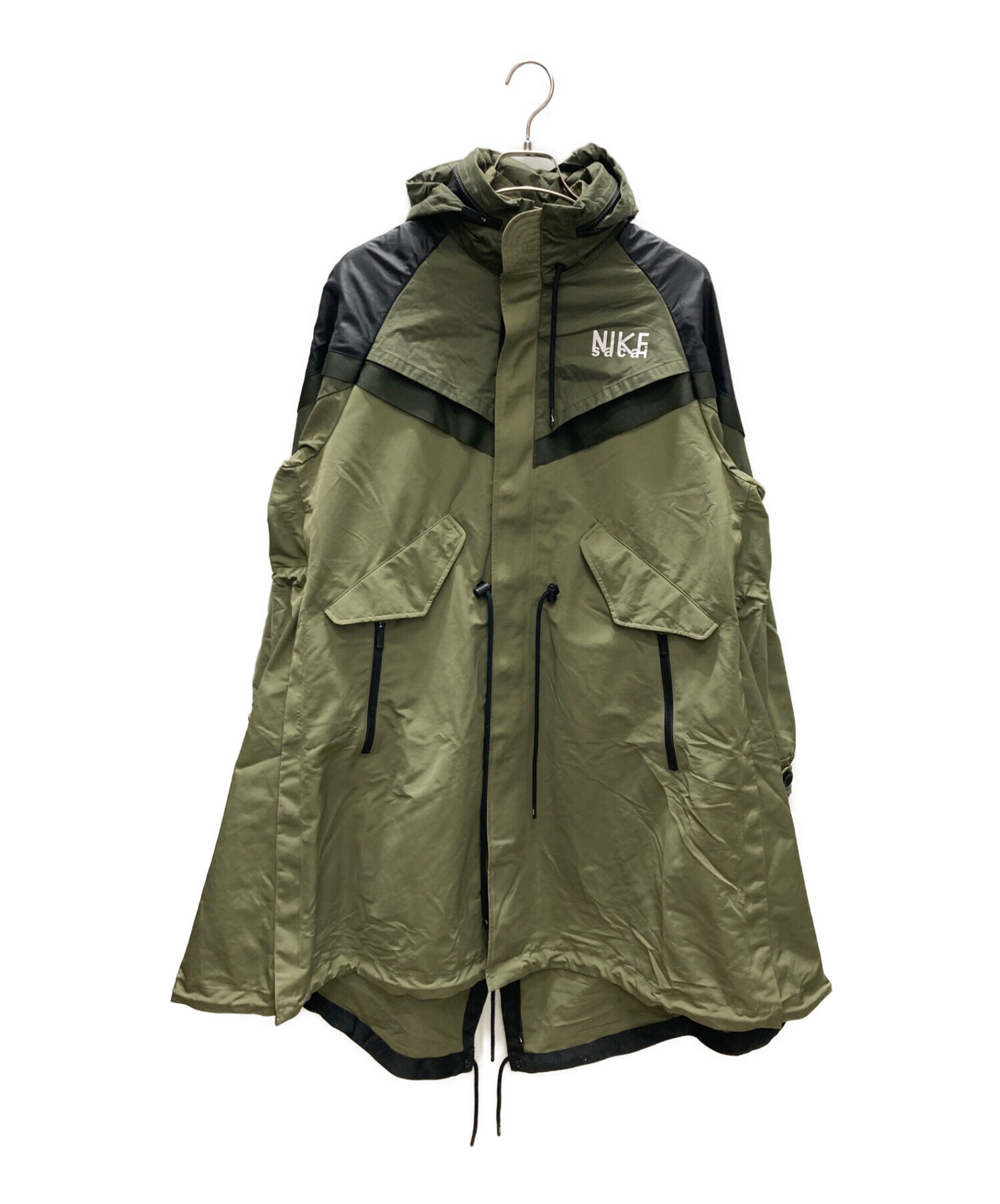 NIKE (ナイキ) sacai (サカイ) トレンチジャケット オリーブ サイズ:S 未使用品